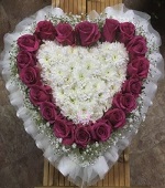 Rose Heart funerals Flowers